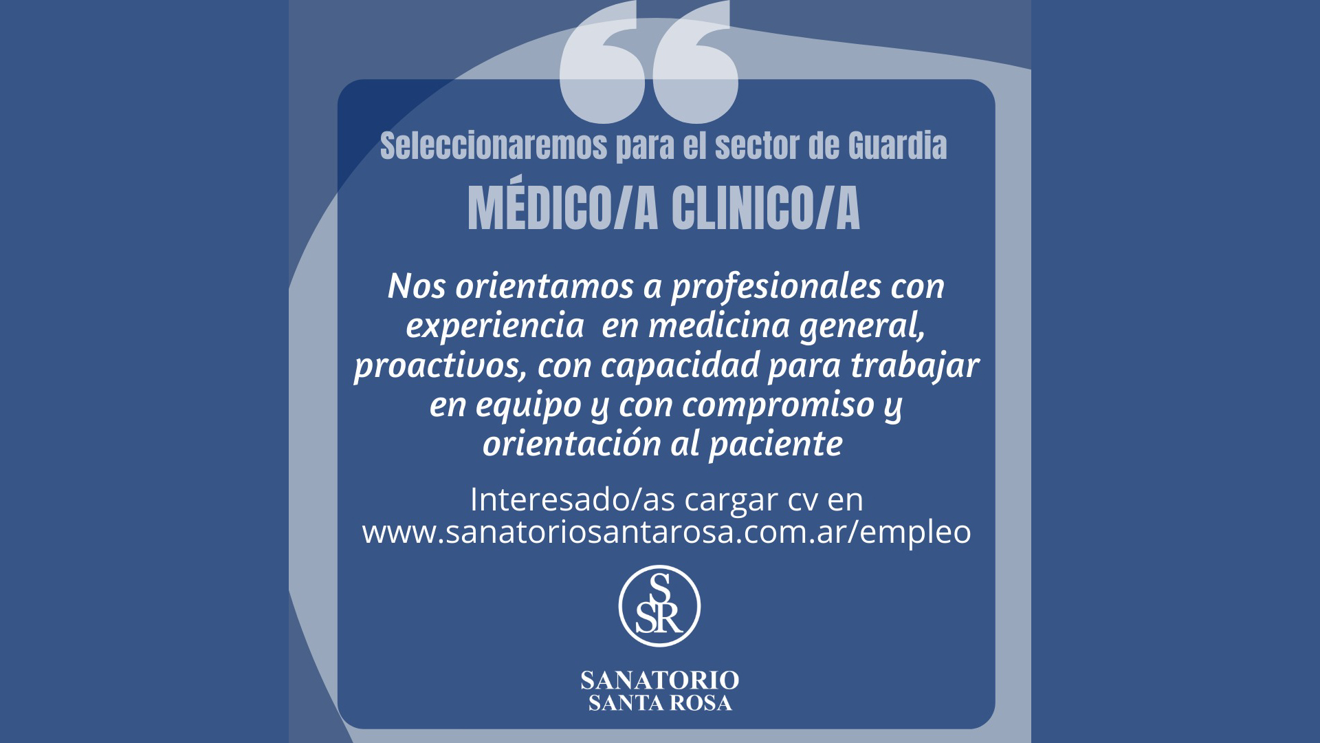 Busqueda laboral - Medico Clinico